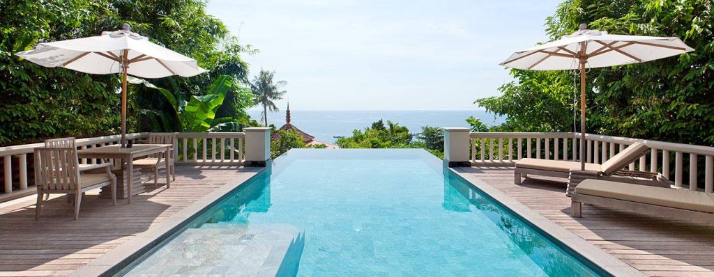 luxury private pool villa